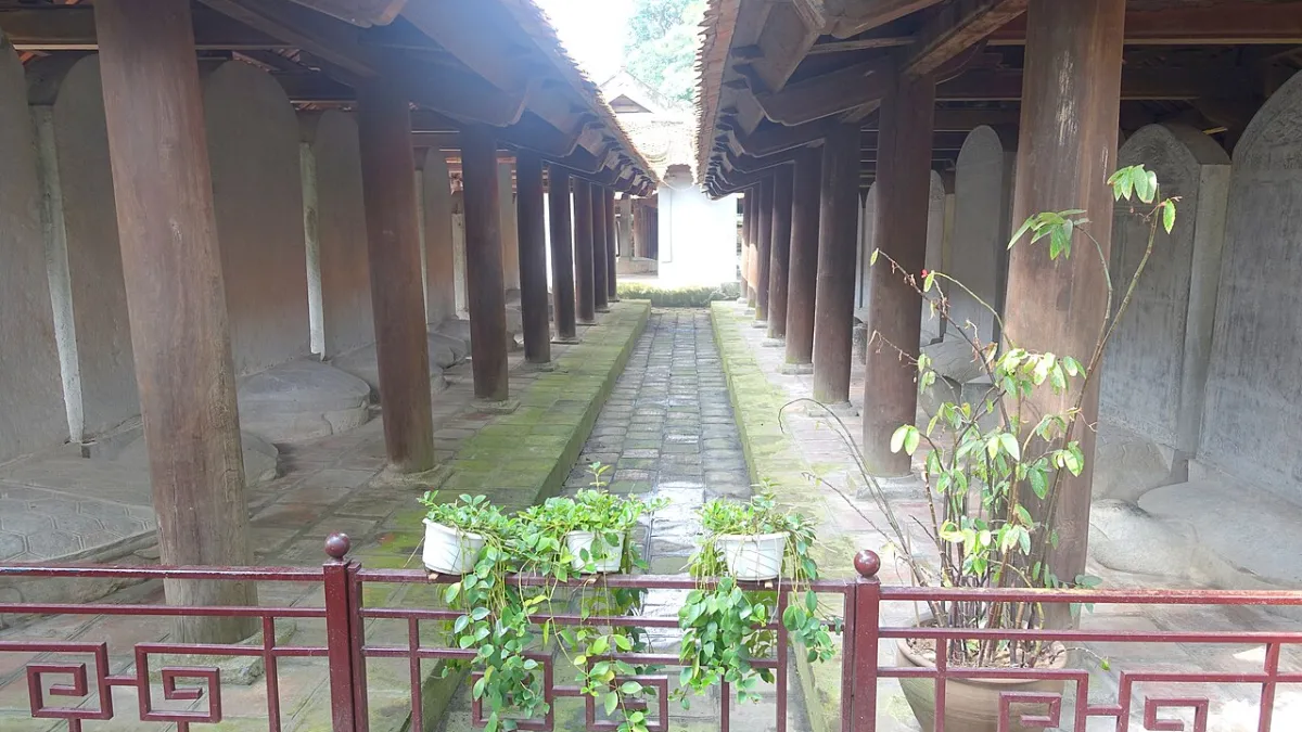 Doctoral stelae on stone tortoises at the Temple of Literature, Hanoi