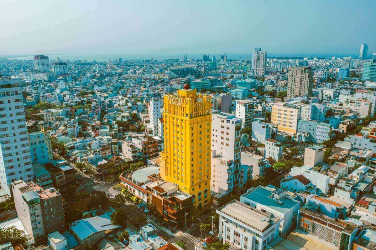 Aerial view of Fivitel Da Nang and Da Nang