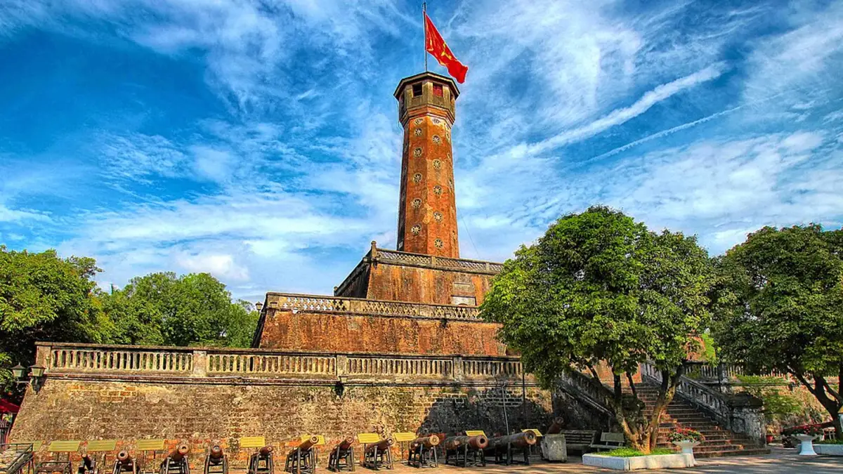 Hanoi Flag Tower beside the Imperial Citadel of Thang Long