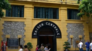 Entrance gate of Hoa Lo Prison Relic (Maison Centrale), Hanoi