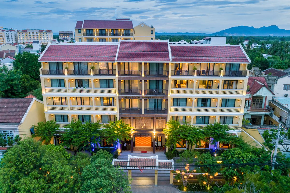 Aerial view of Hoi An Central Boutique Hotel, Hung Vuong Street, Hoi An