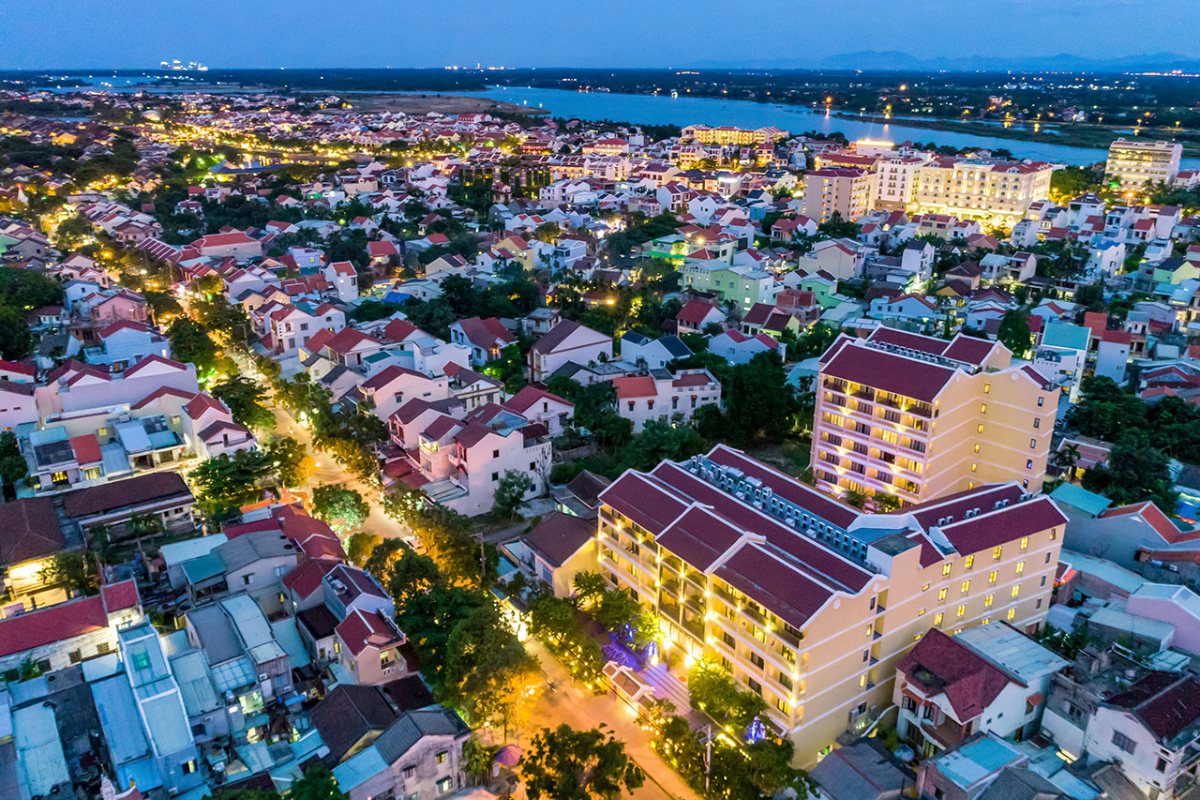 Hoi An Central Boutique Hotel and the roofs of Hoi An