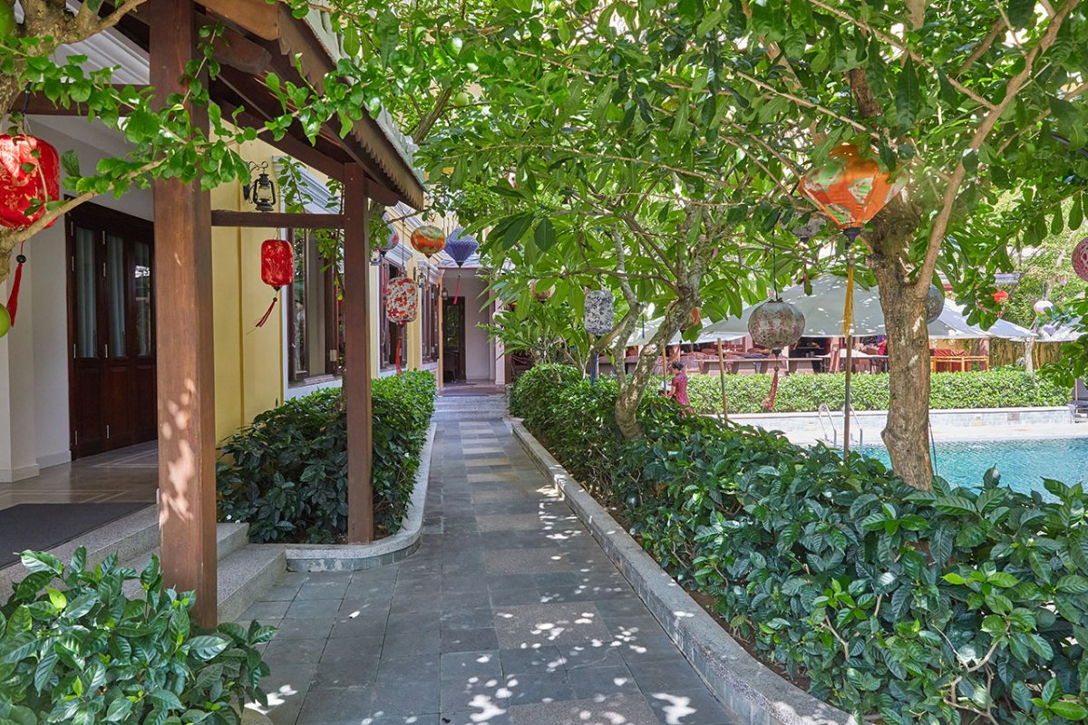 Lantern garden at Hoi An Central Boutique Hotel