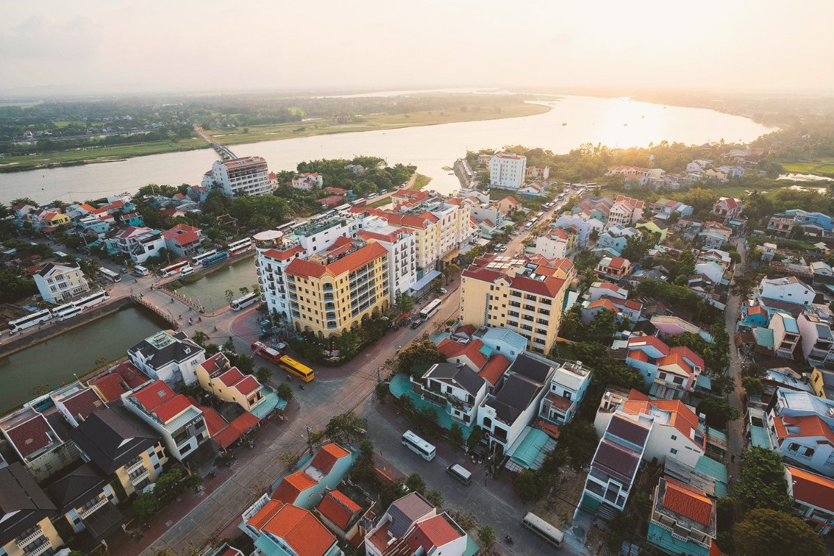 View over the roofs of Hoi An near Little Residence