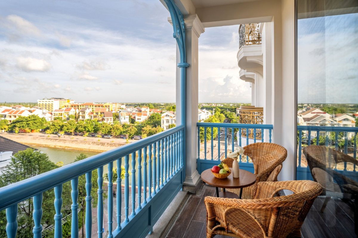 Residence Suite balcony with a view of Hoi An