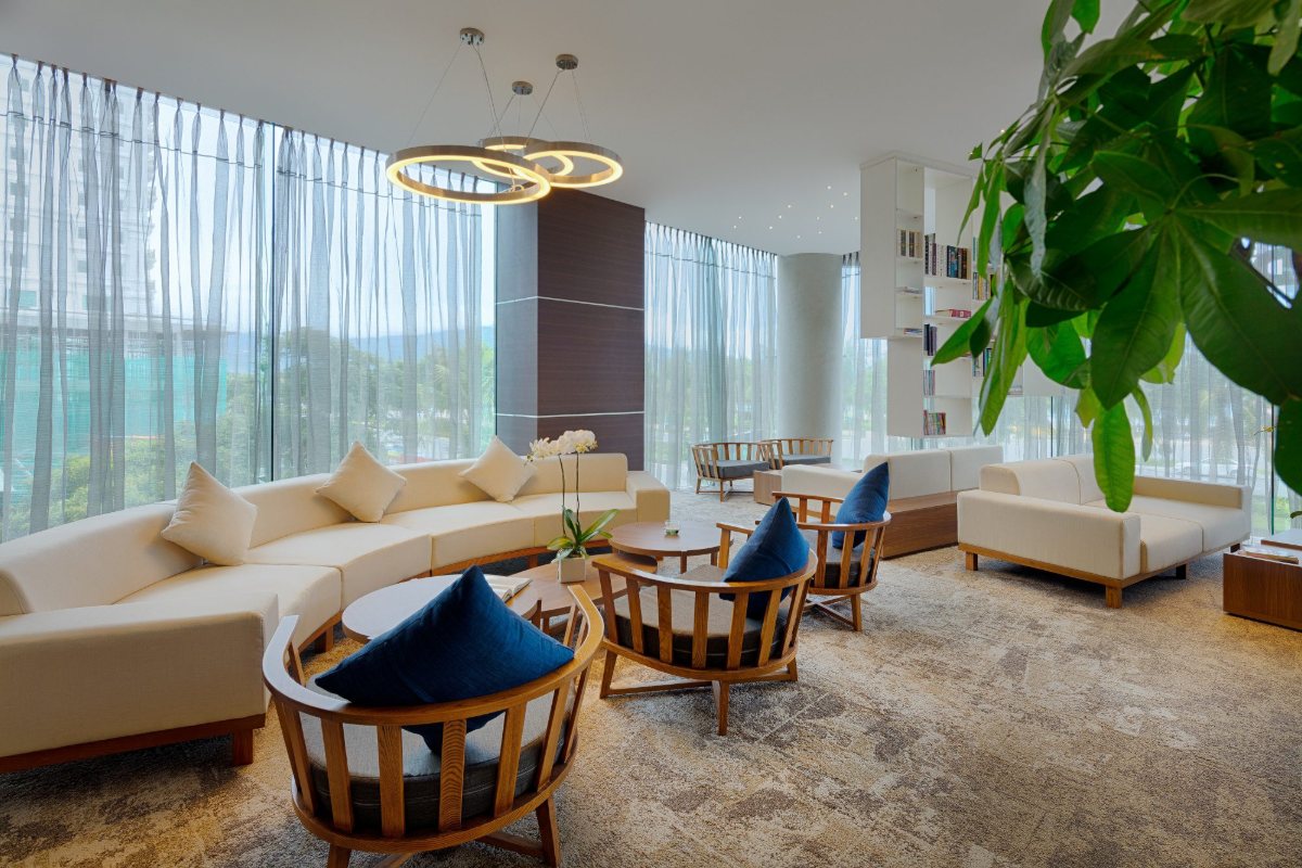 Lounge with sea view at Parosand Danang Hotel