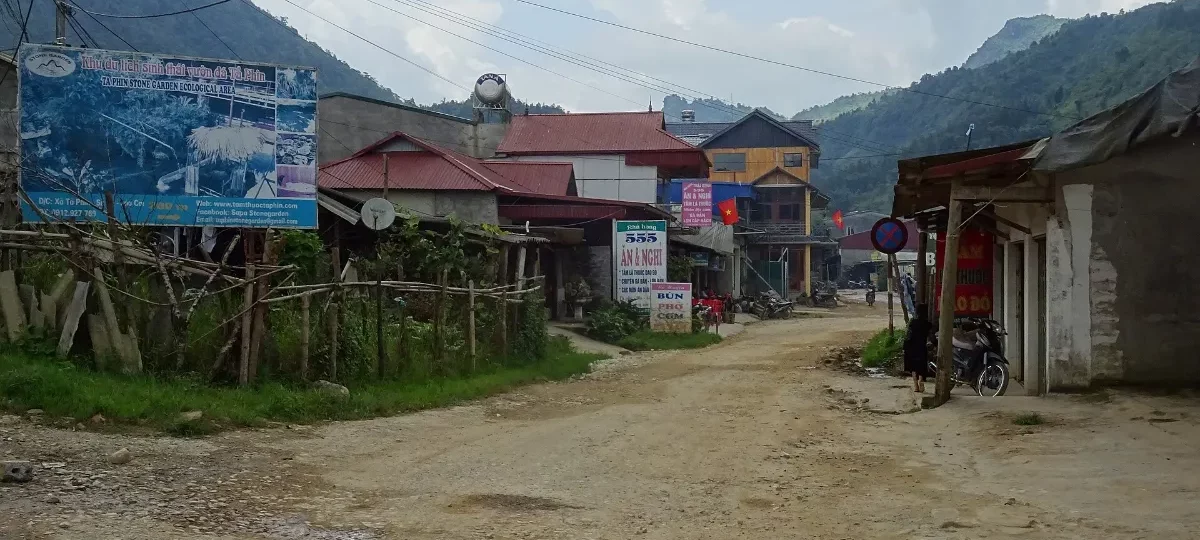 Houses and rice fields in Ta Phin Village near Sapa