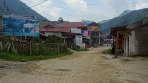 Houses and rice fields in Ta Phin Village near Sapa